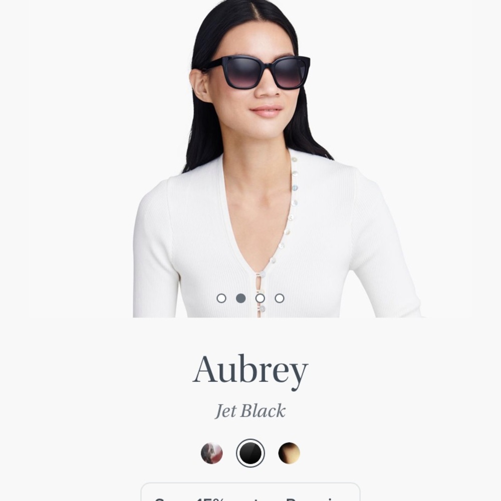 Warby Parker oversized Aubrey Narrow black sunglasses - EUC - for small faces
